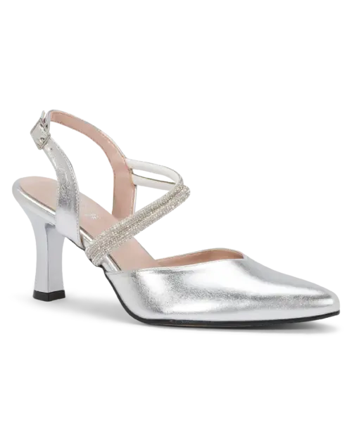 Sandalo Cerimonia Flora Argento