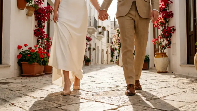 Scarpa da cerimonia color carne Ginevra · matrimonio in Puglia