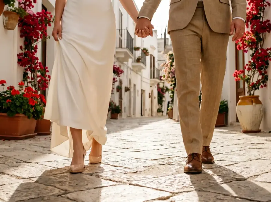 Scarpa da cerimonia color carne Ginevra · matrimonio in Puglia