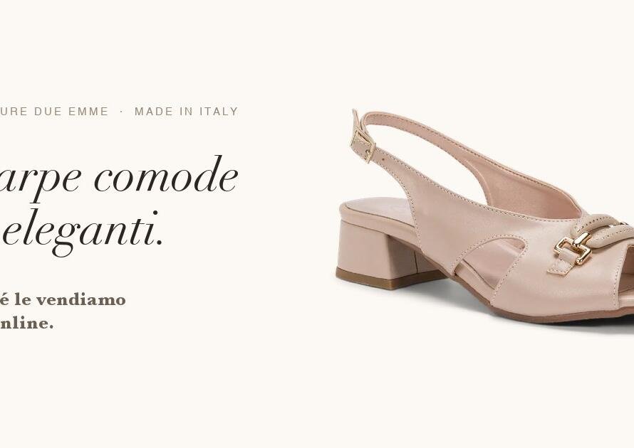 Sandalo slingback nude a tacco basso, scarpe comode ed eleganti artigianali Due Emme made in Italy