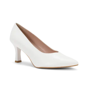 Grazia Sposa, décolleté da sposa in ecopelle liscia bianco, fatta a mano a Trani